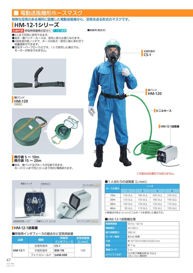 送気マスク 重松 シゲマツ 電動ファン付き呼吸用保護具 マスクシゲマツ