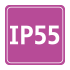 Degrees of protection IP55